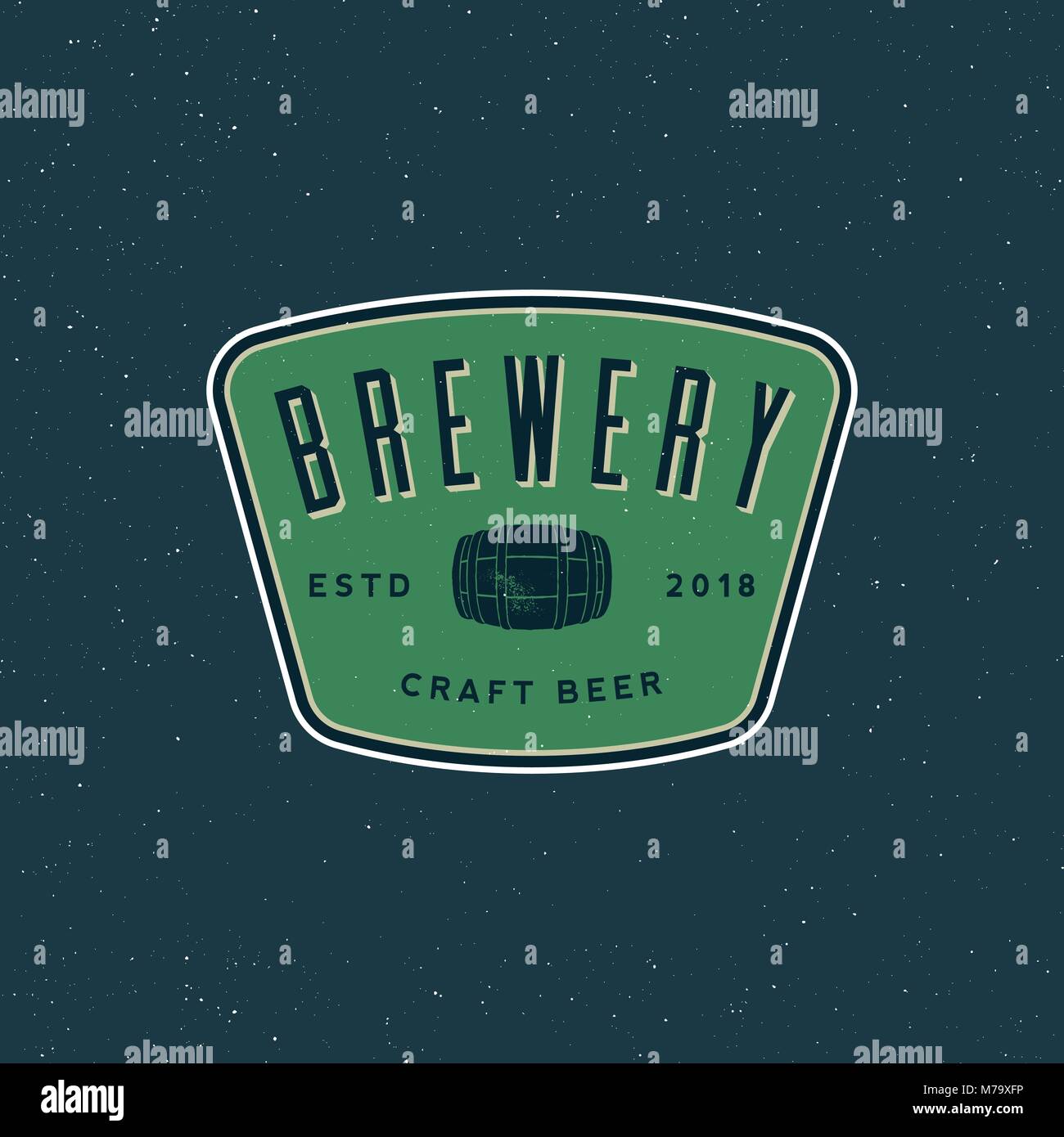 vintage brewery logo. retro styled beer emblem. vector illustration