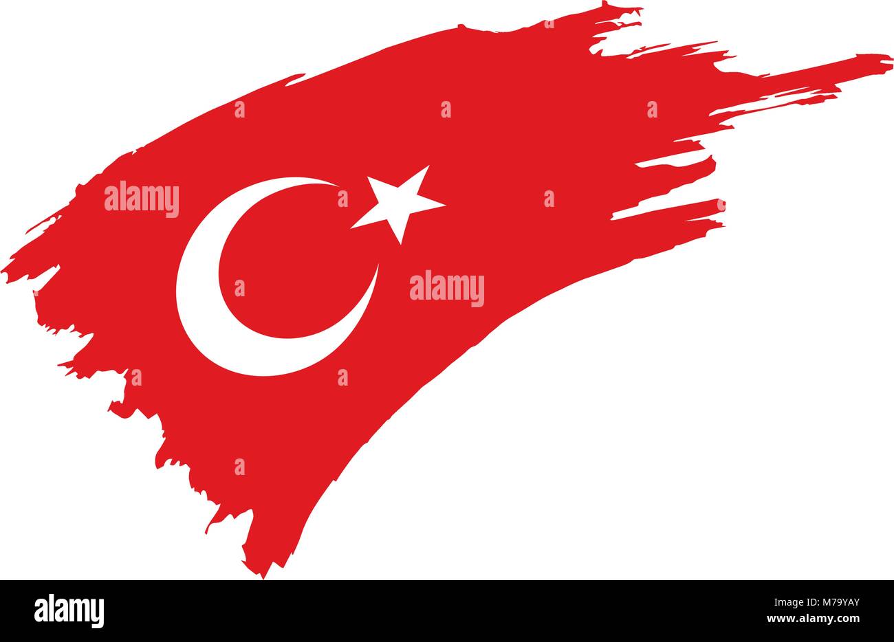 Download Turkey flag, vector illustration Stock Vector Art ...