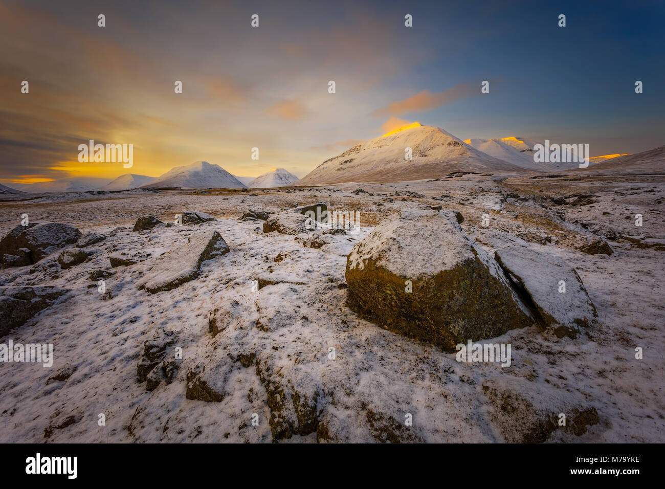 Mountains Landscape Iceland Stock Photo