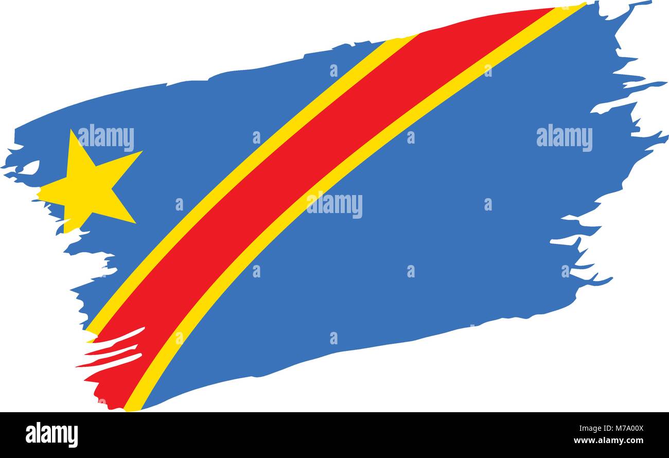 Democratic Republic of the Congo flag Stock Vector