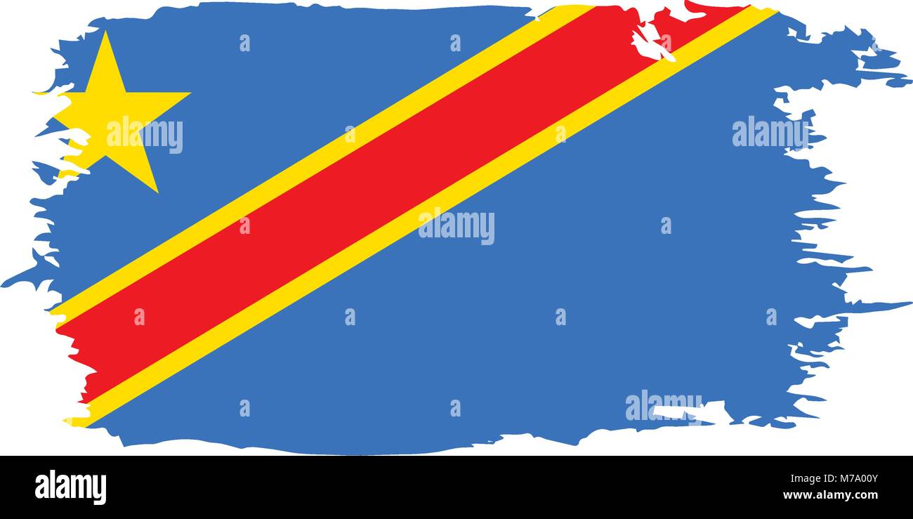 Drawing flag democratic republic congo Stock Vector Images - Alamy