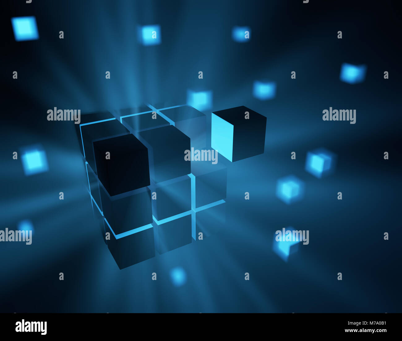 Network Future Technology, Data Transmission, Big Data Era, Programming Stock Photo