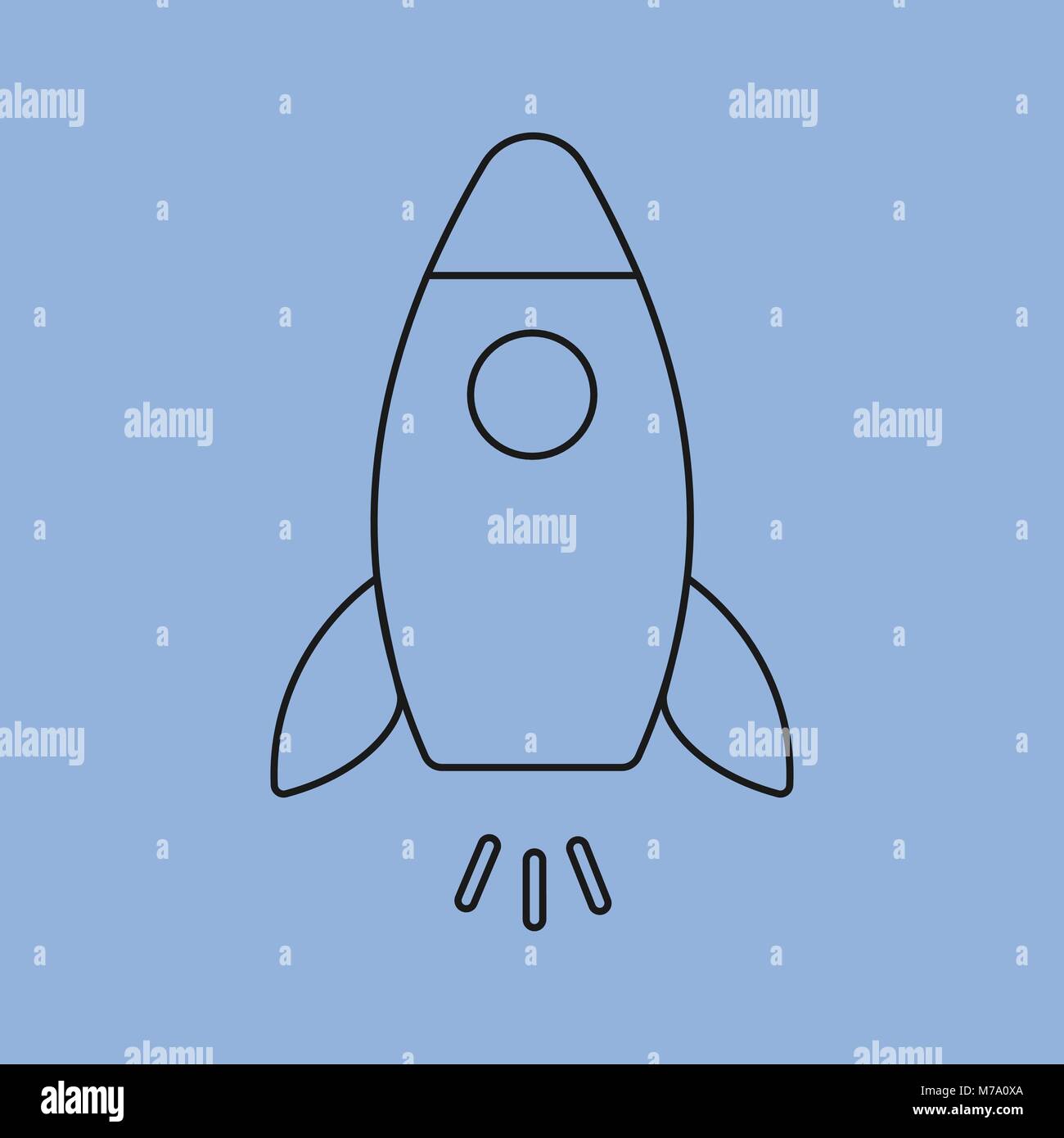 rocket line icon Stock Vector Image & Art - Alamy