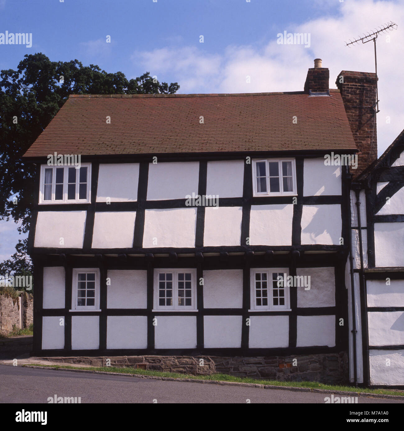 Traditional black and white house, Weobley, Herefordshire, England