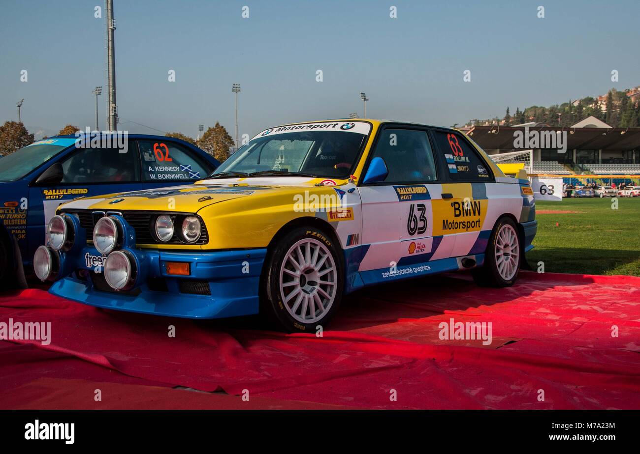 Bmw M3 0 1987 Old Racing Car Rally The Legend 17 The Famous San Merino Historical Rac Stock Photo Alamy