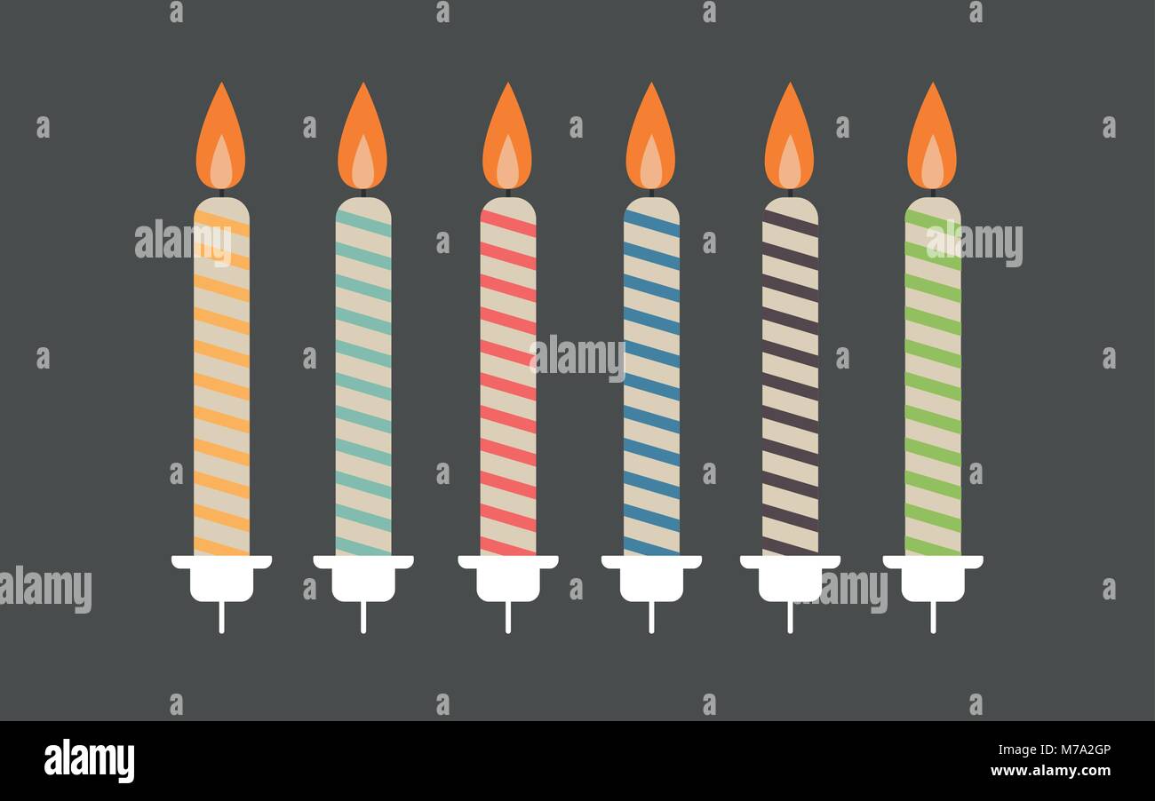 Birthday Candle with Holder Stock Vector Image & Art Alamy