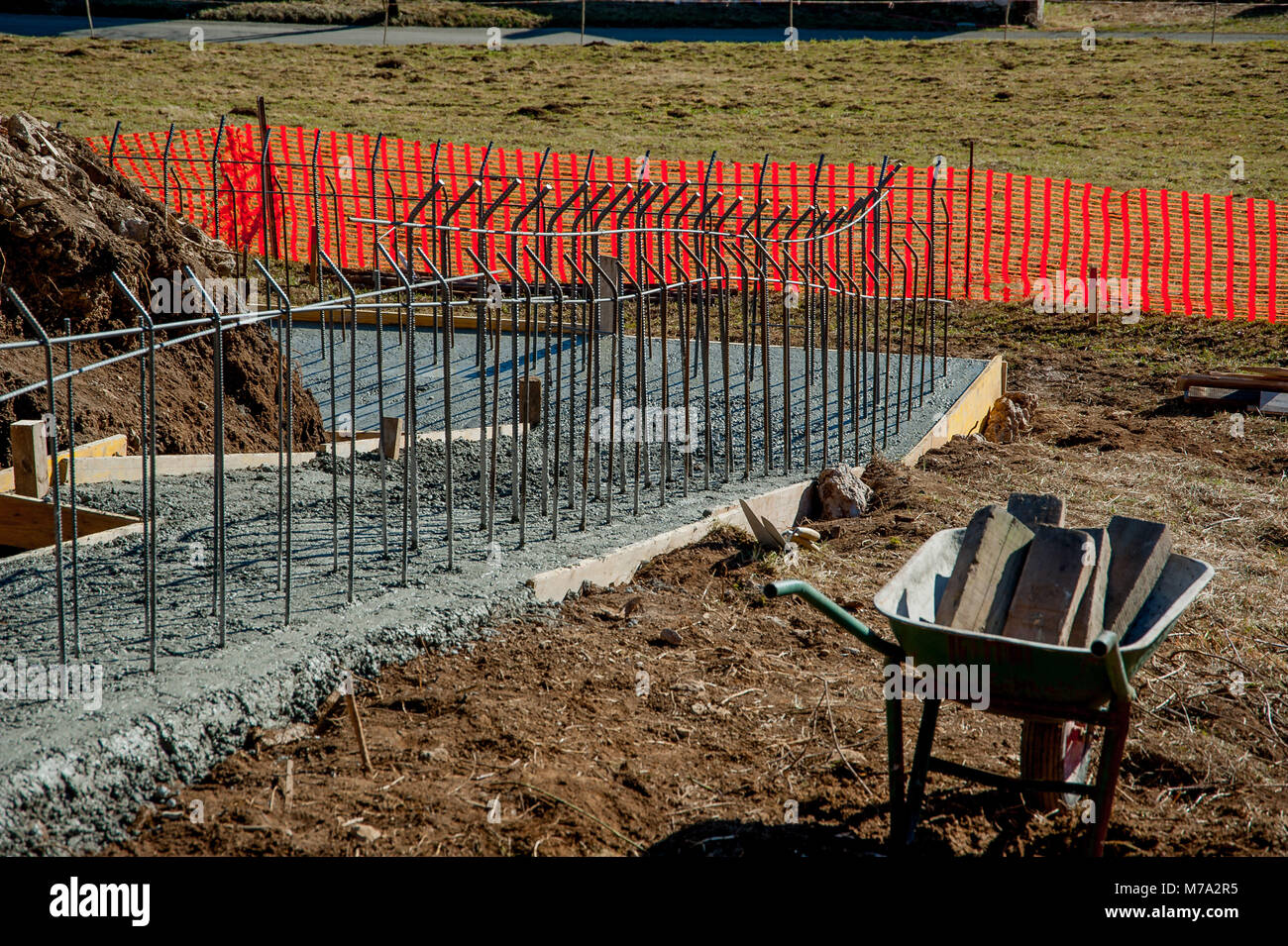 reinforced concrete wall construction Stock Photo Alamy