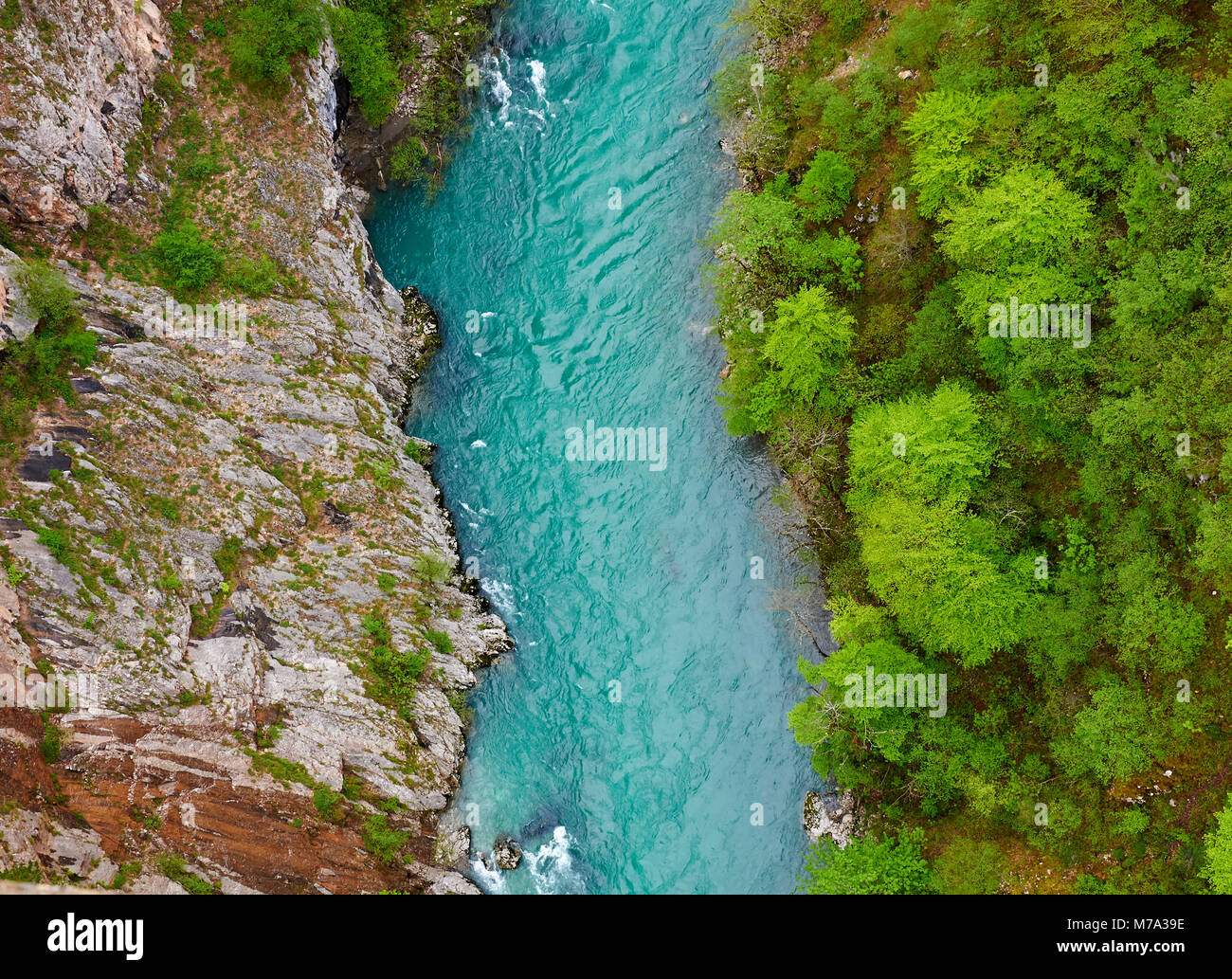 Aerial view of Tara River, Montenegro, Europe Stock Photo