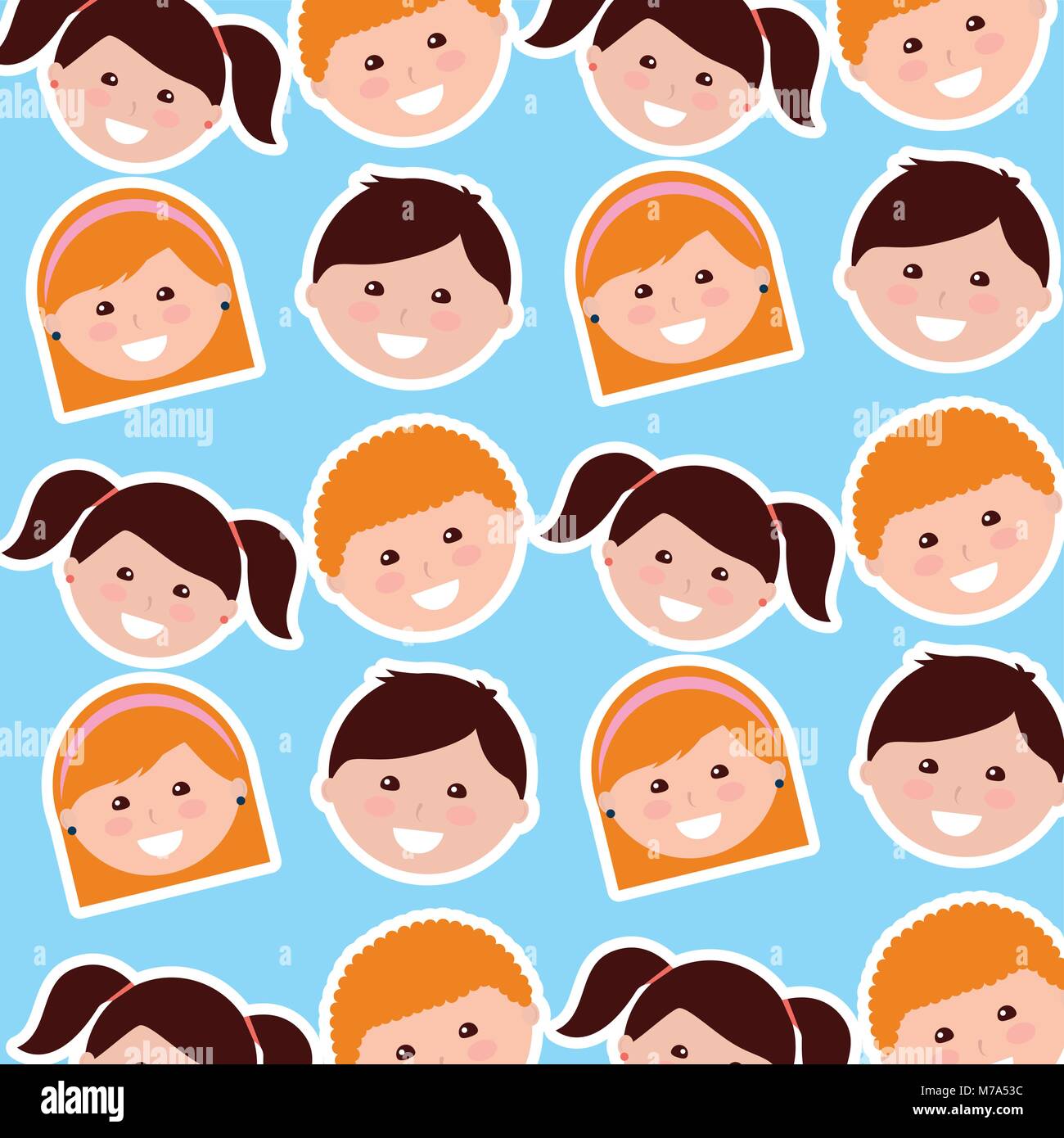 happy cartoon kids background Stock Vector Image & Art - Alamy