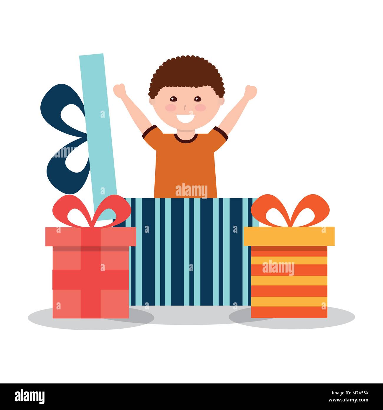 happy kids cartoon Stock Vector Image & Art - Alamy