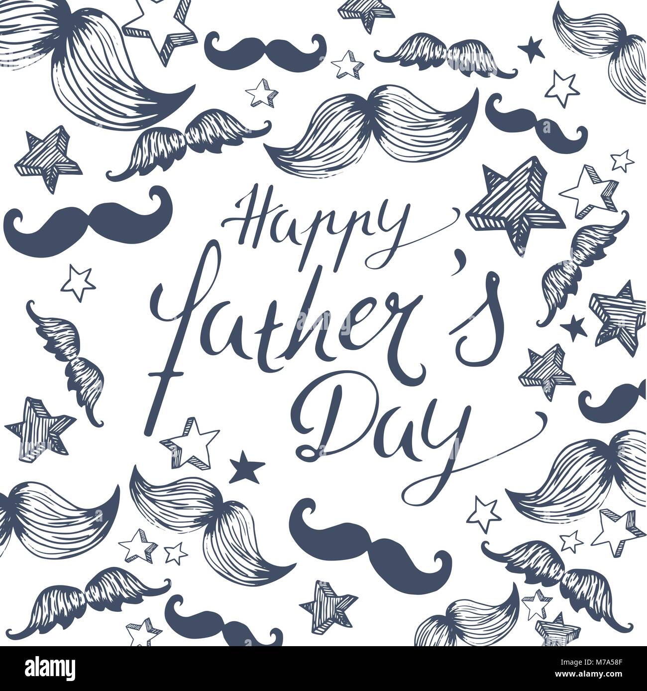 Happy Father's Day full vector elements background Stock Vector