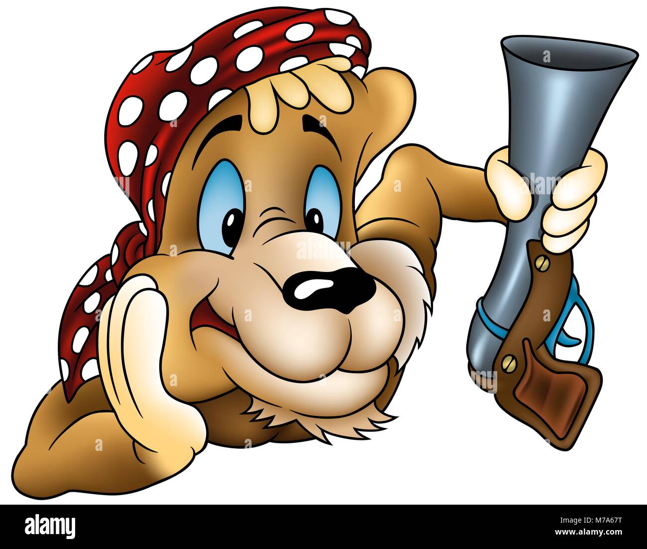 Tiger Pirate Holding a Gun Stock Vector Image & Art Alamy