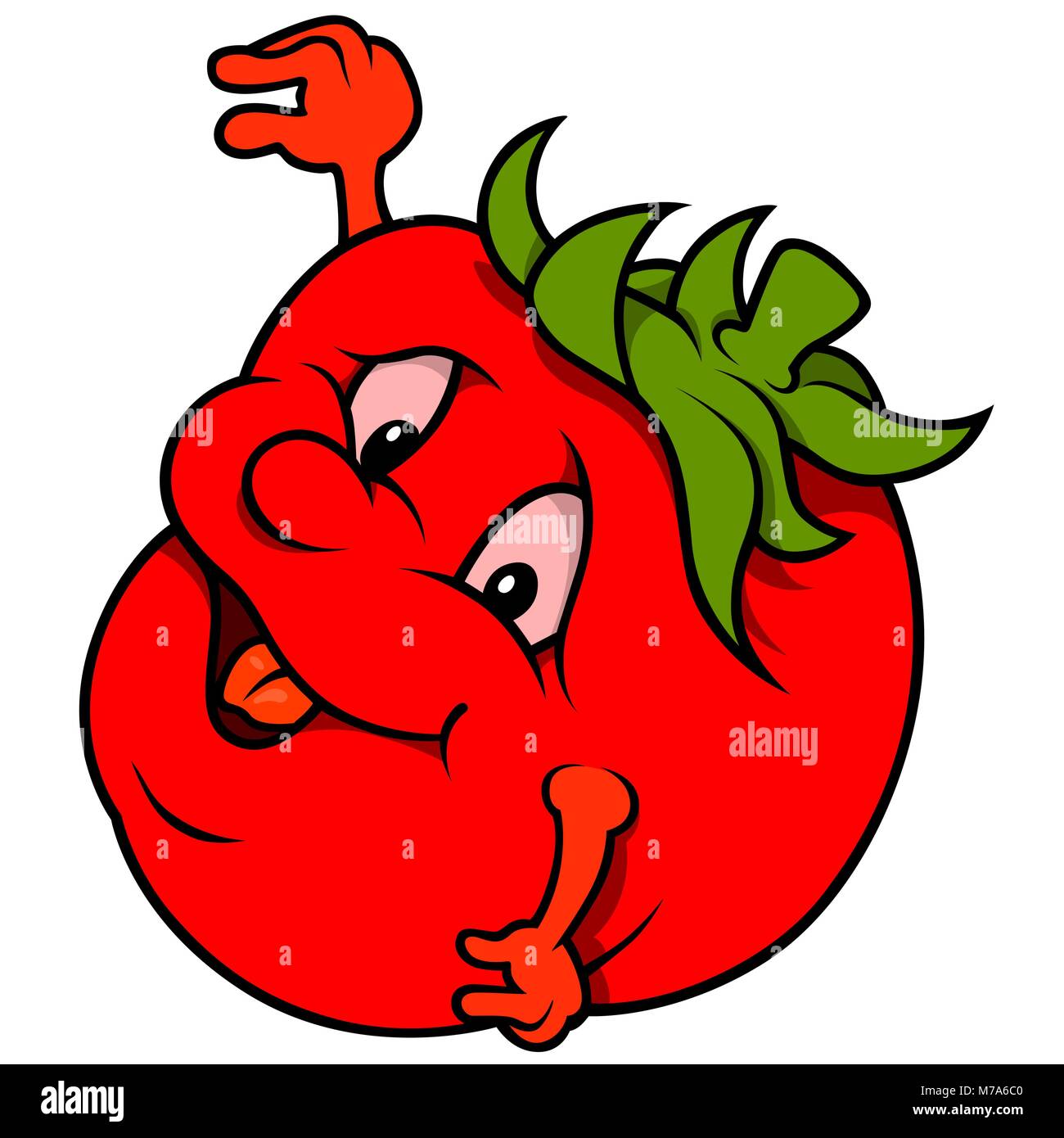 Cartoon Smiling Tomato Stock Vector