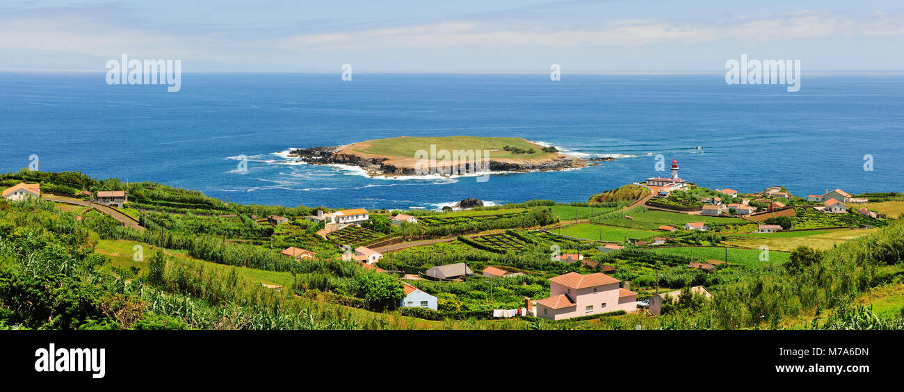 Topo. São Jorge island. Azores, Portugal Stock Photo
