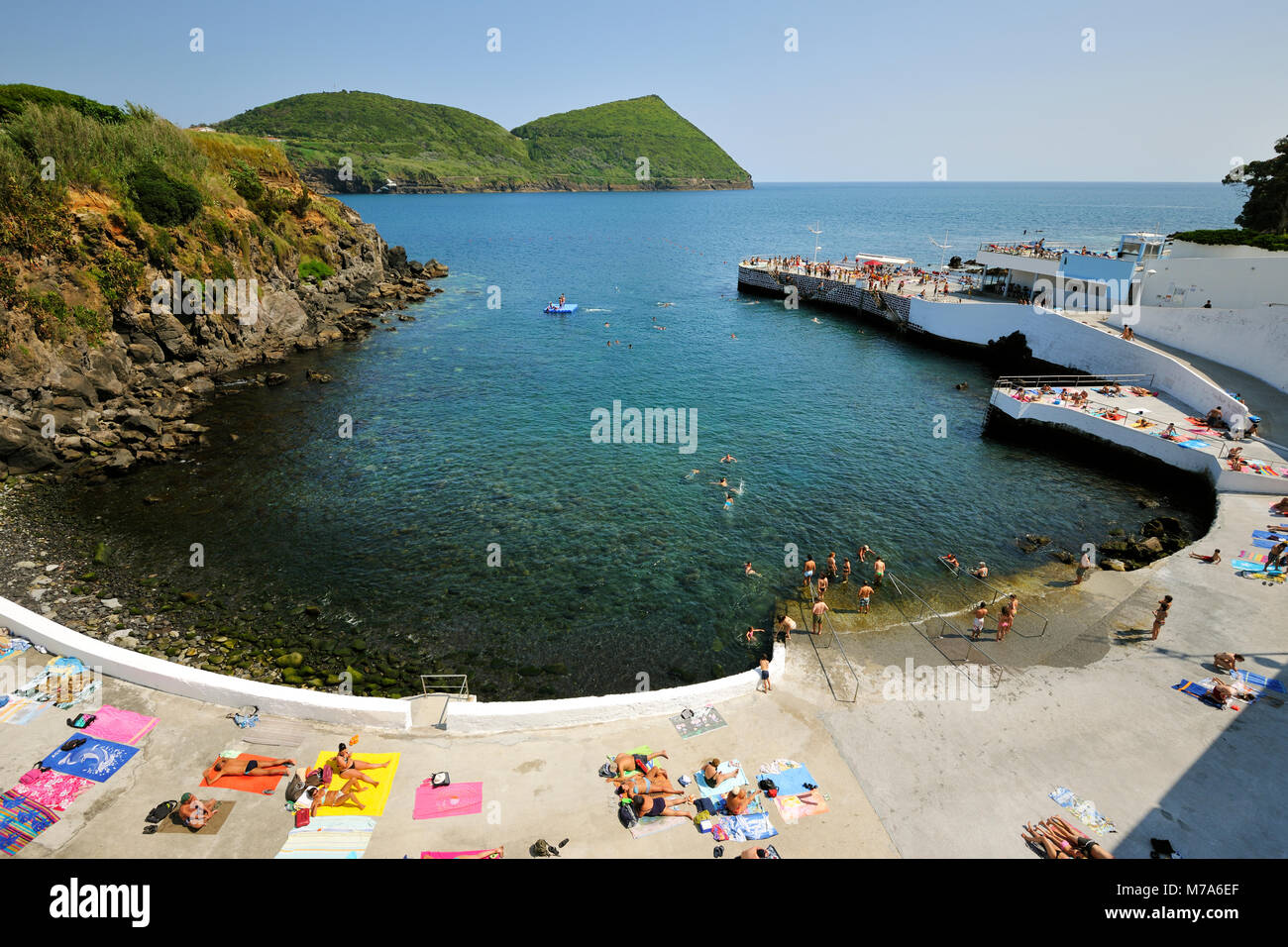 Silveira beach. Angra do Heroísmo. Terceira island, Azores. Portugal Stock Photo