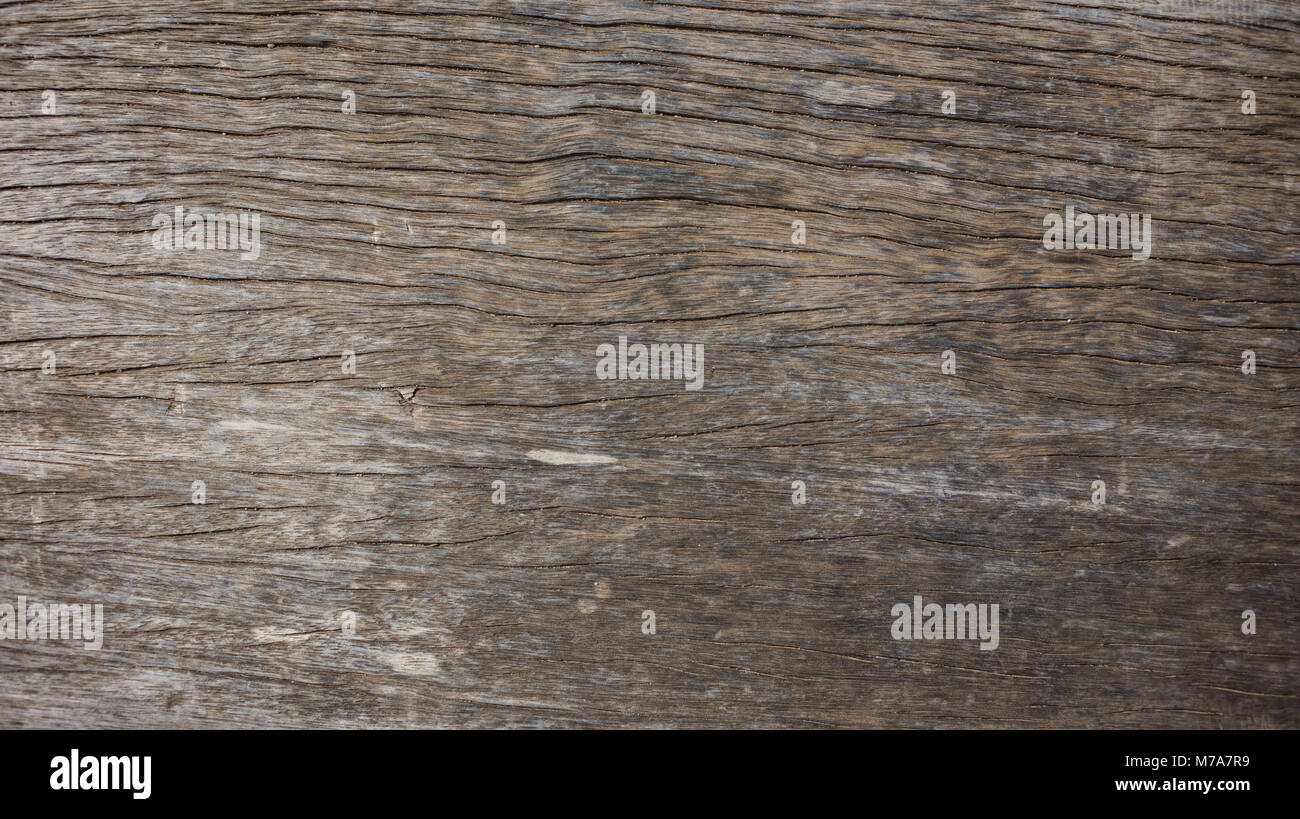 Old weathered wooden board texture, background with cracks Stock Photo