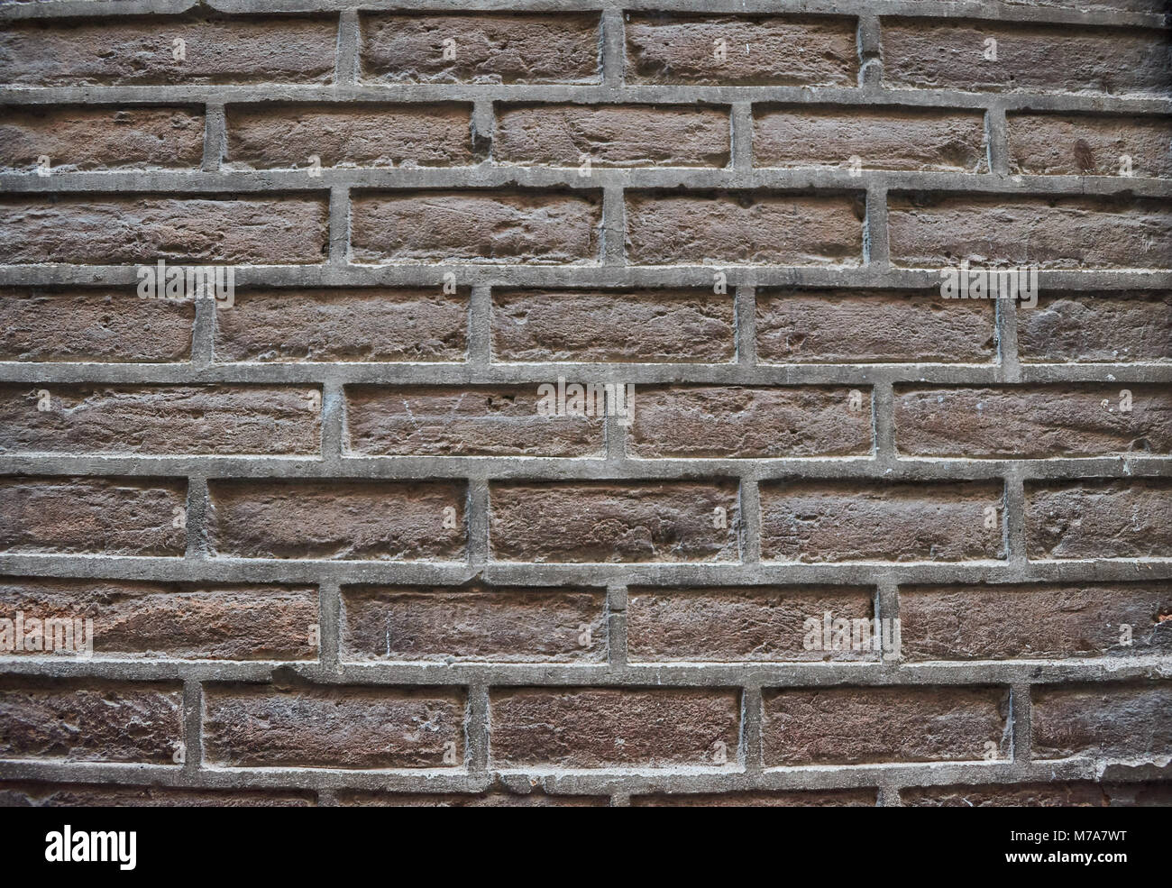 Detailed old brown brick wall background texture Stock Photo - Alamy
