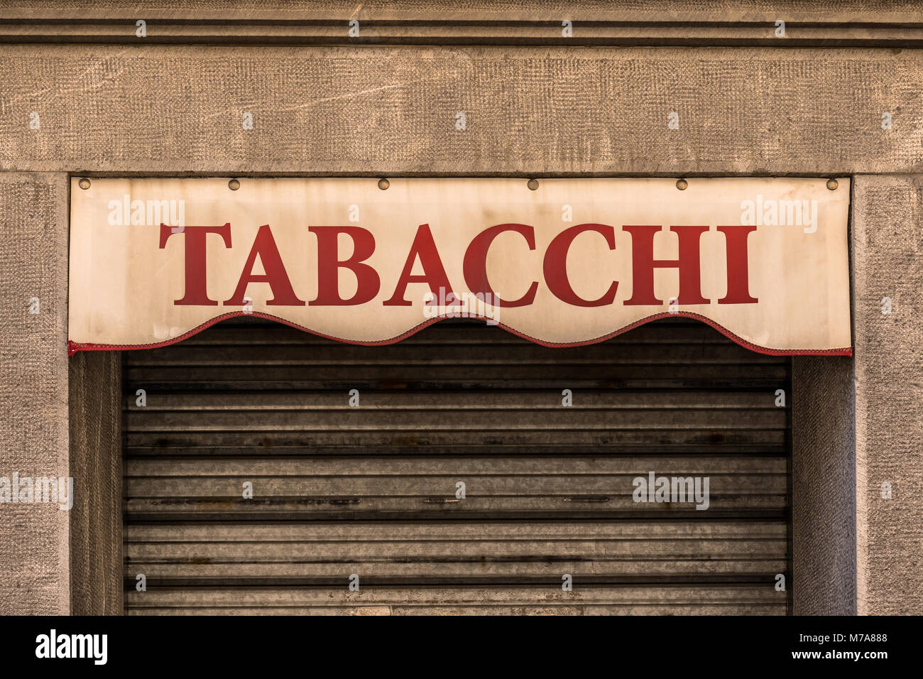 Tabacchi store detail, Italy Stock Photo