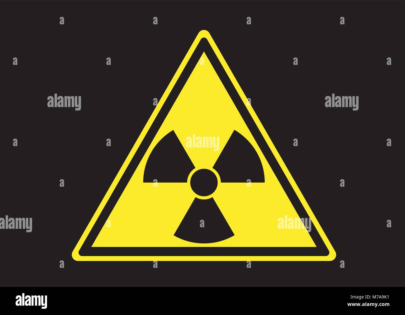 Design vector of radioactive material exposed sign Stock Vector