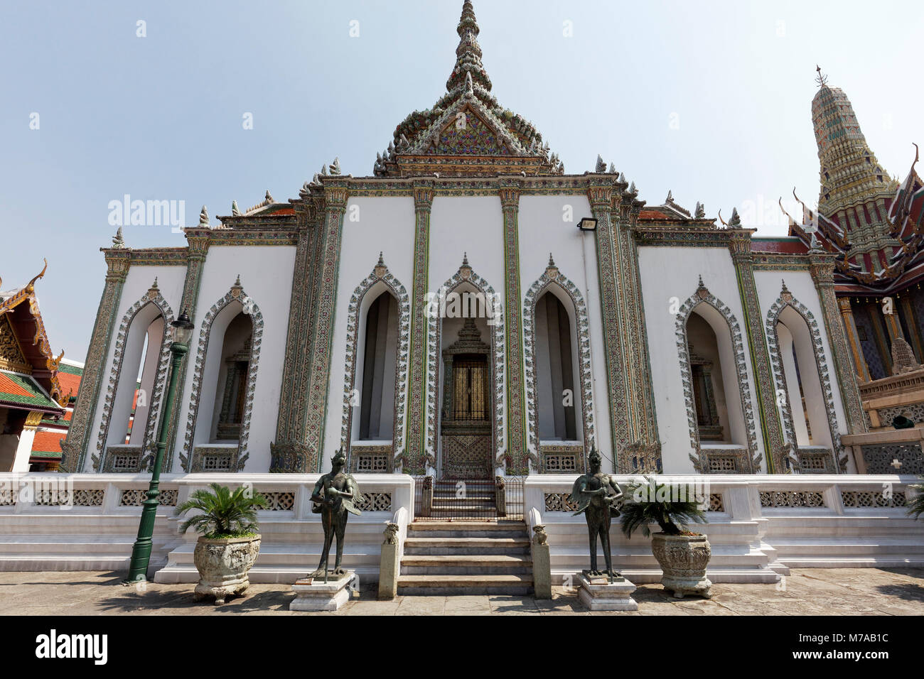 Phra Viharn Yod, Assembly Hall, Wat Phra Kaeo, Ko Ratanakosin, Bangkok, Thailand Stock Photo