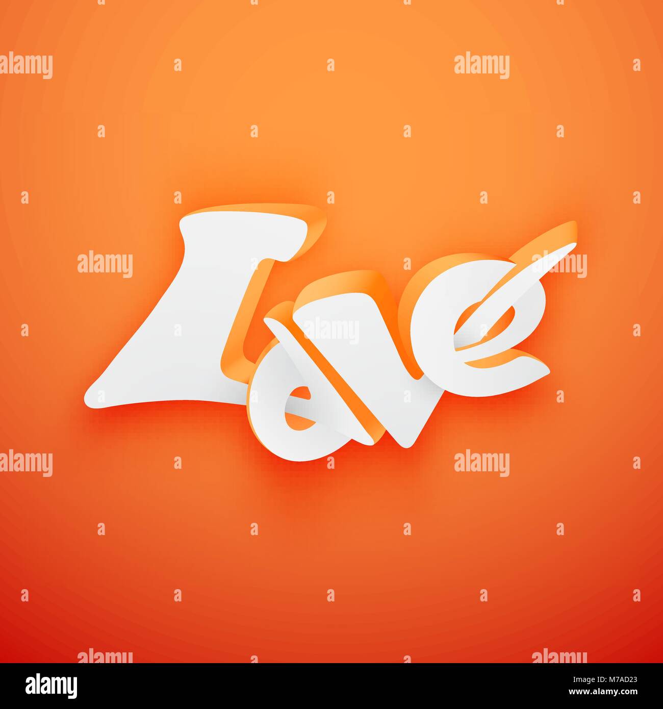 Happy Valentines day 3D love lettering, use for greeting card or ...
