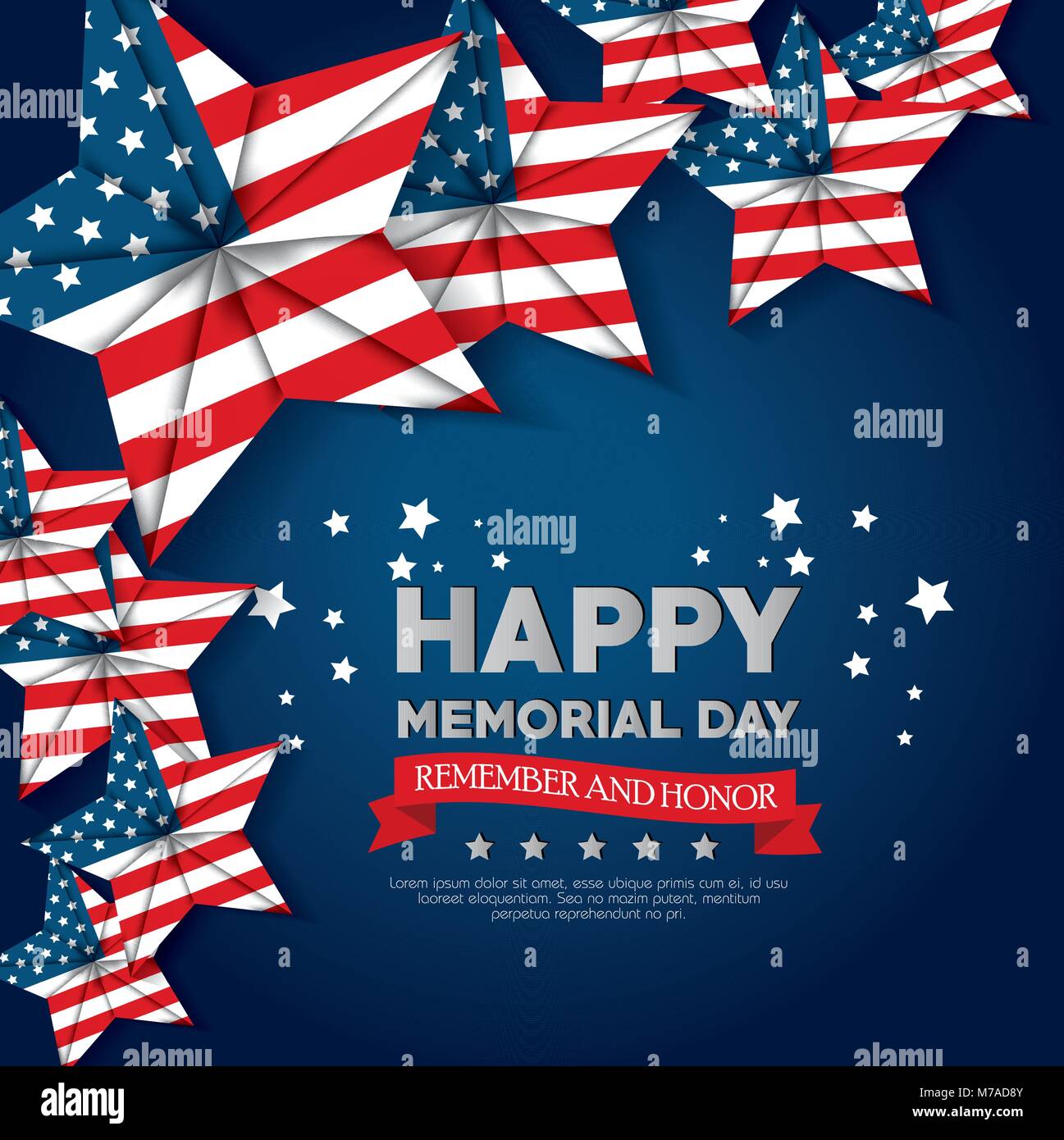 happy memorial day with stars Stock Vector Image & Art Alamy