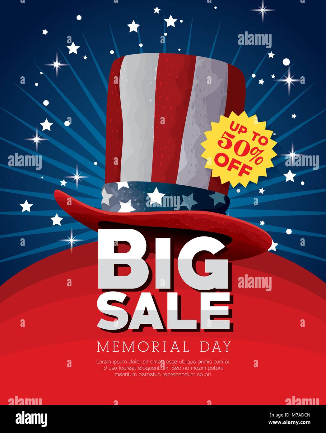 big sale commercial label for memorial day Stock Vector Image & Art Alamy