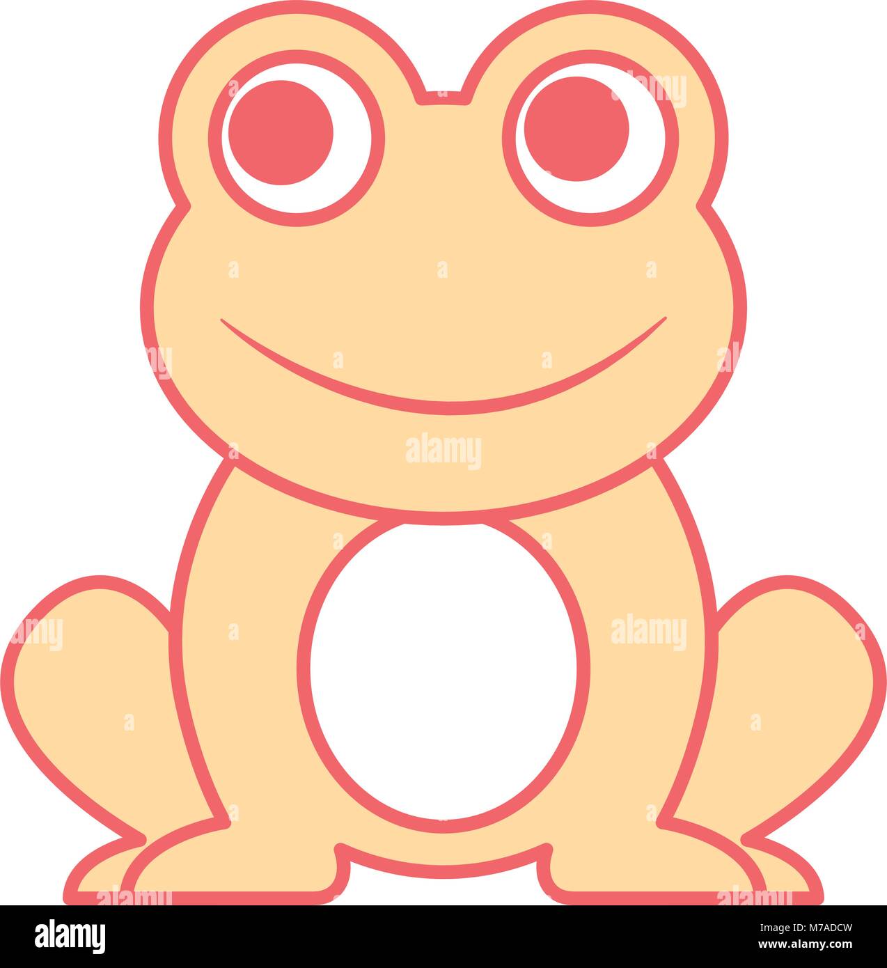 frog cute animal sitting cartoon Stock Vector Image & Art - Alamy