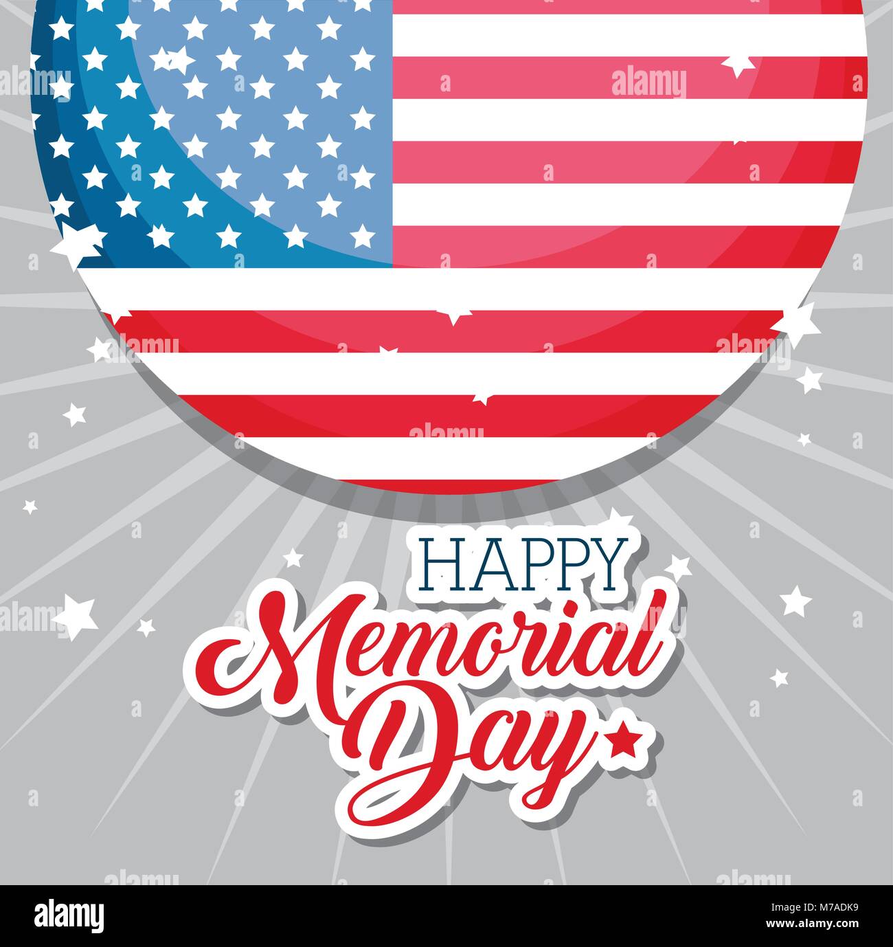 happy memorial day with flag Stock Vector Image &amp; Art - Alamy