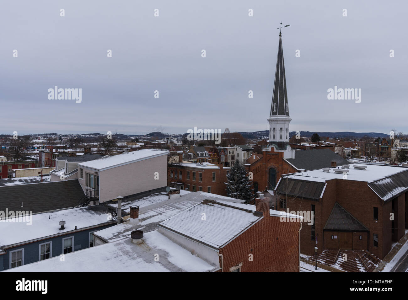 Skyline of North York, Pennsylvania during Winter Stock Photo Alamy