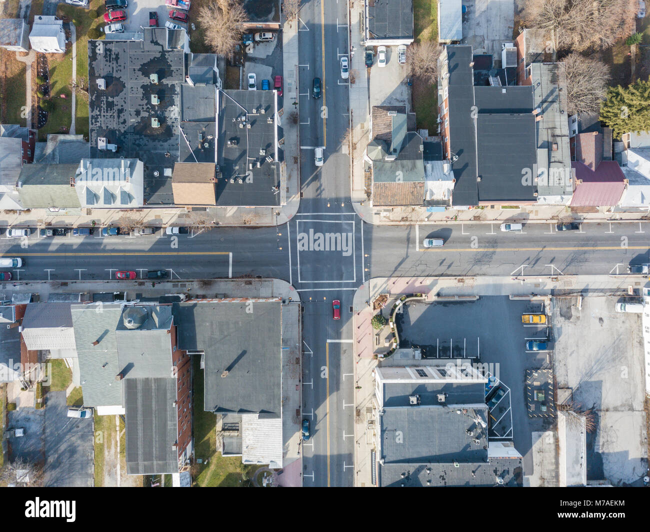 Aerials of Historic Littlestown, Pennsylvania neighboring Gettysburg