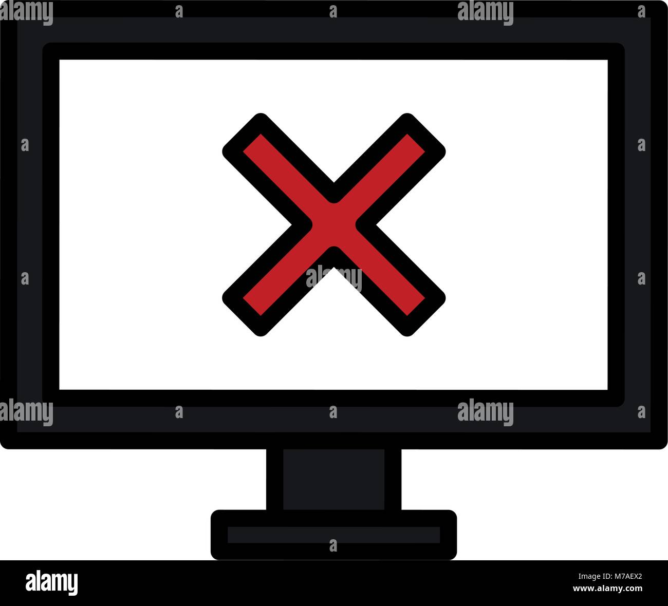 computer display isolated icon Stock Vector Image & Art - Alamy