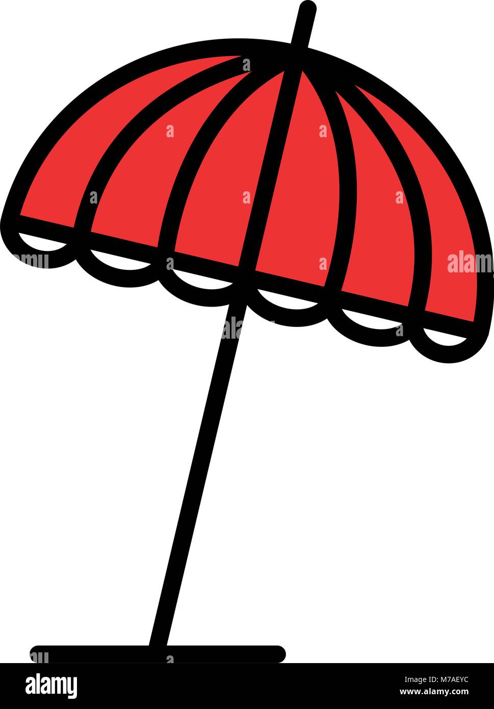 Stylish outdoor umbrella Stock Vector Images - Alamy