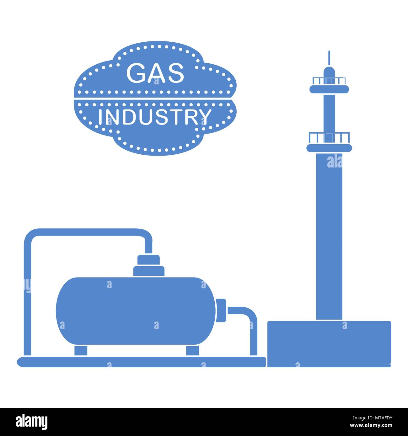 Gas processing plant. Gas storage tank. Design for announcement