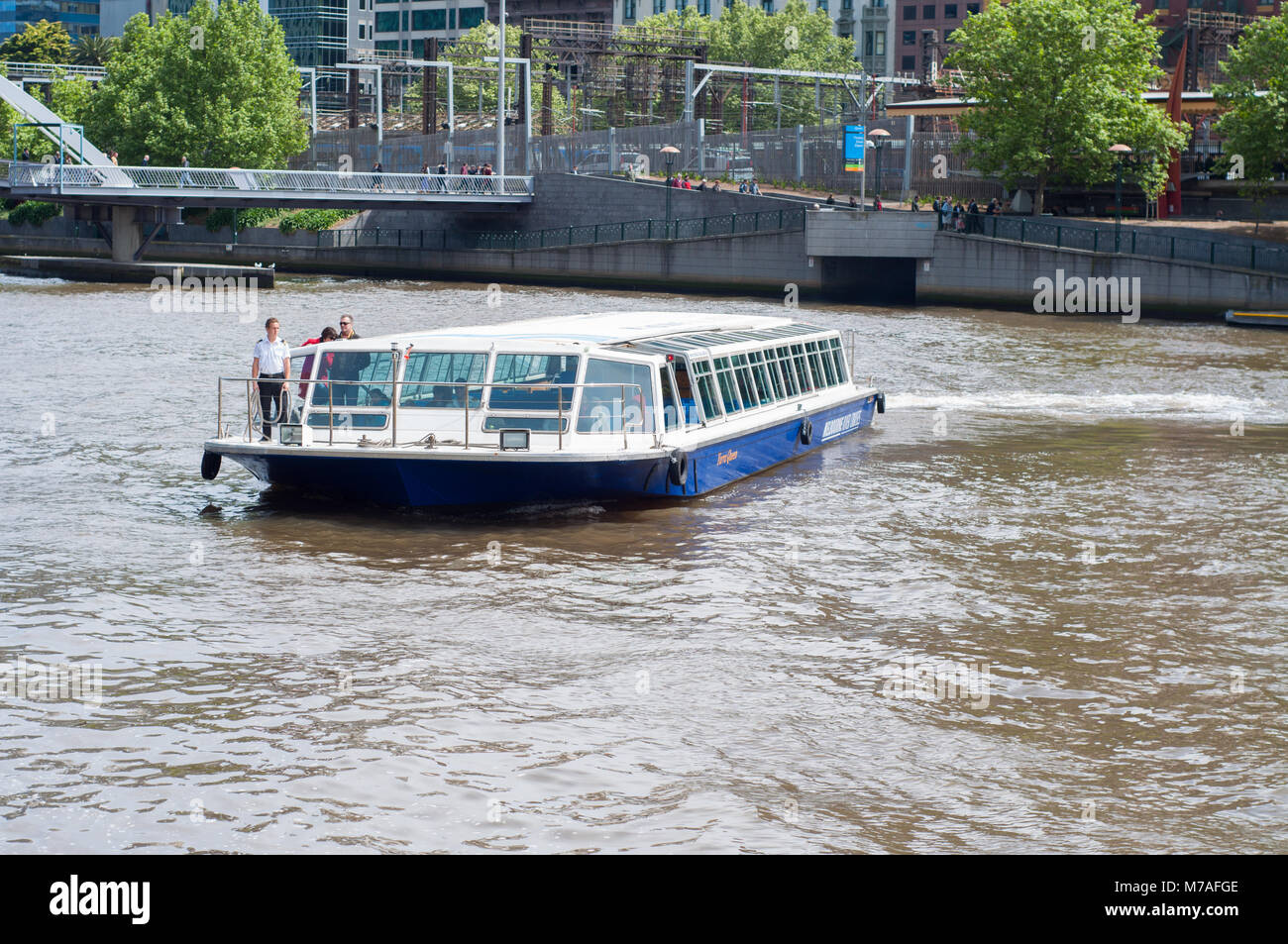 River Cruise Boat On The Yarra River Stock Photo