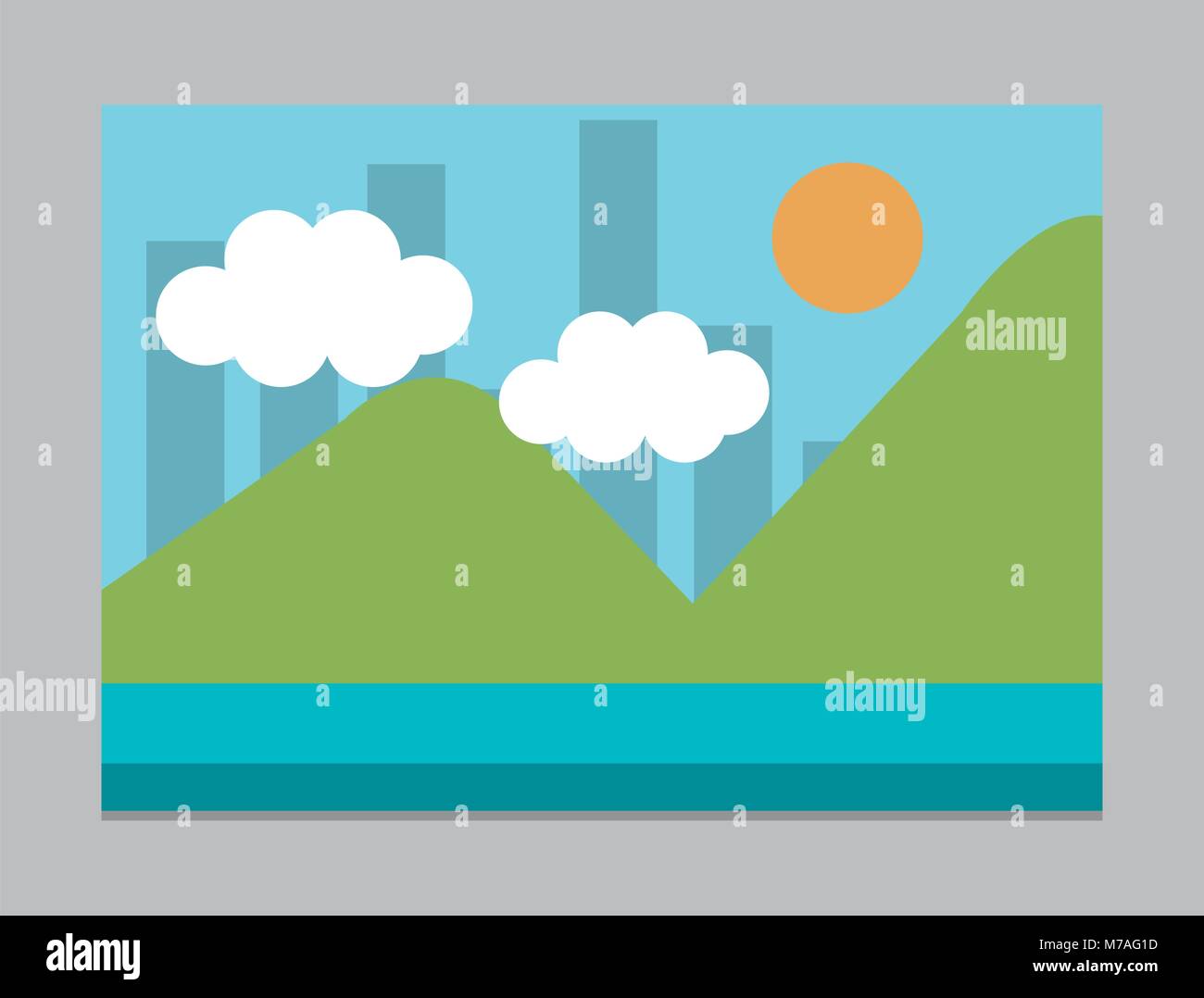 picture landscape isolated icon Stock Vector Image & Art - Alamy