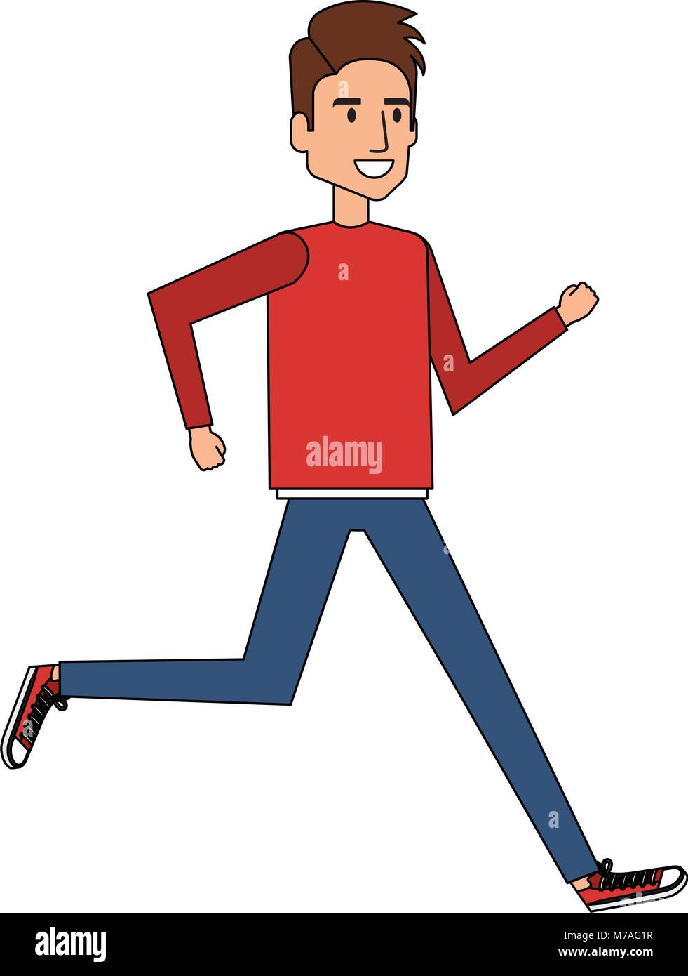 young man running avatar character Stock Vector Image & Art Alamy