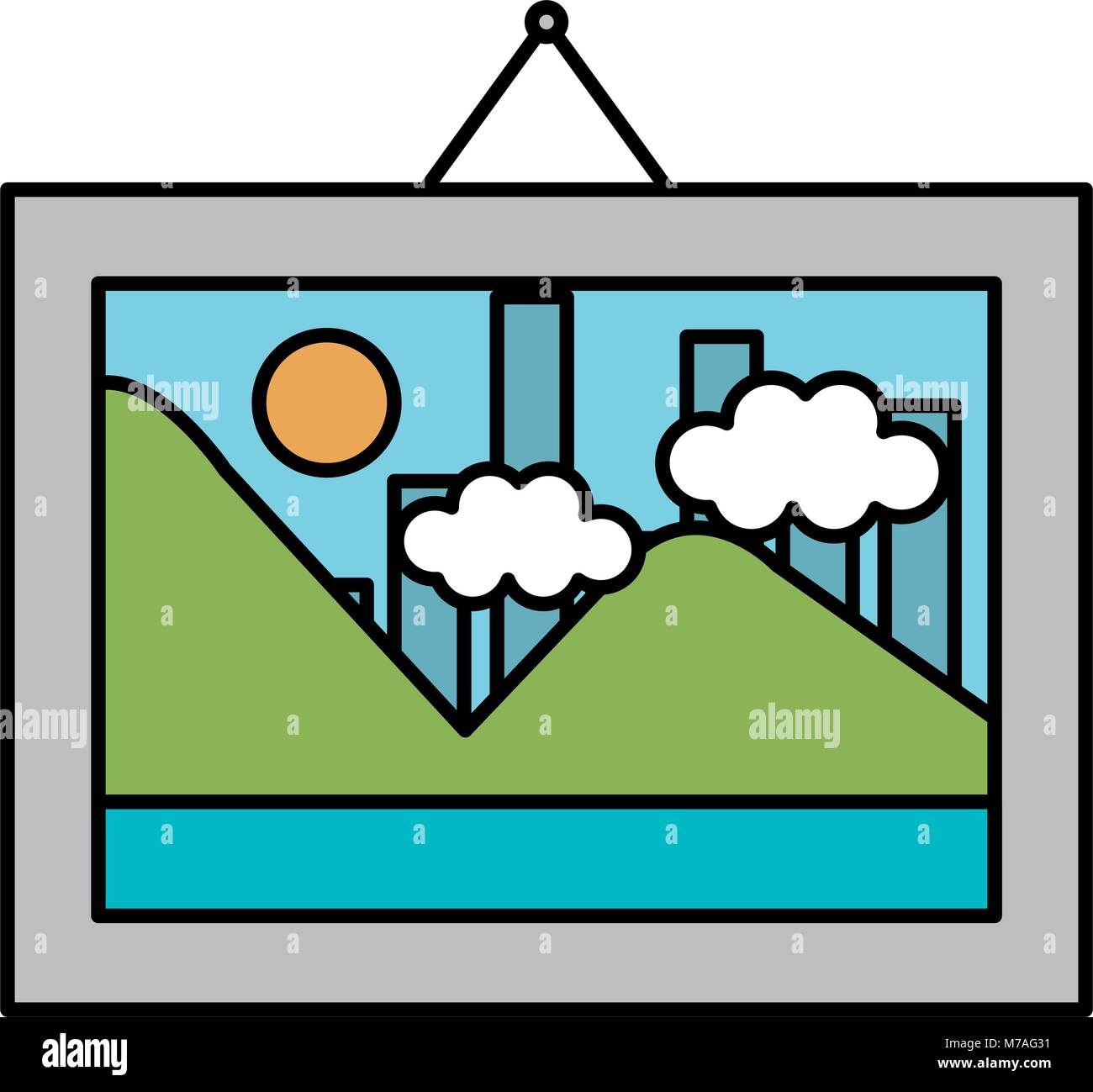 picture landscape isolated icon Stock Vector Image & Art - Alamy