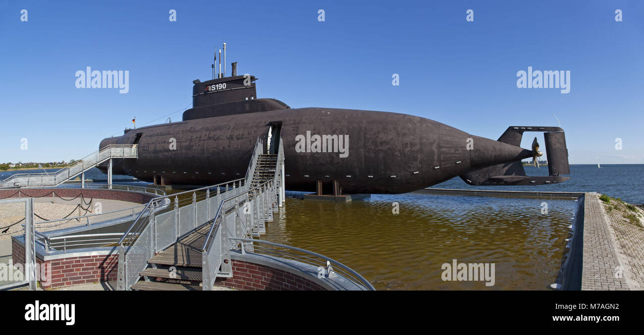 Submarine in Burg, Burgstaaken, island Fehmarn, Schleswig-Holstein, North Germany, Germany, Stock Photo