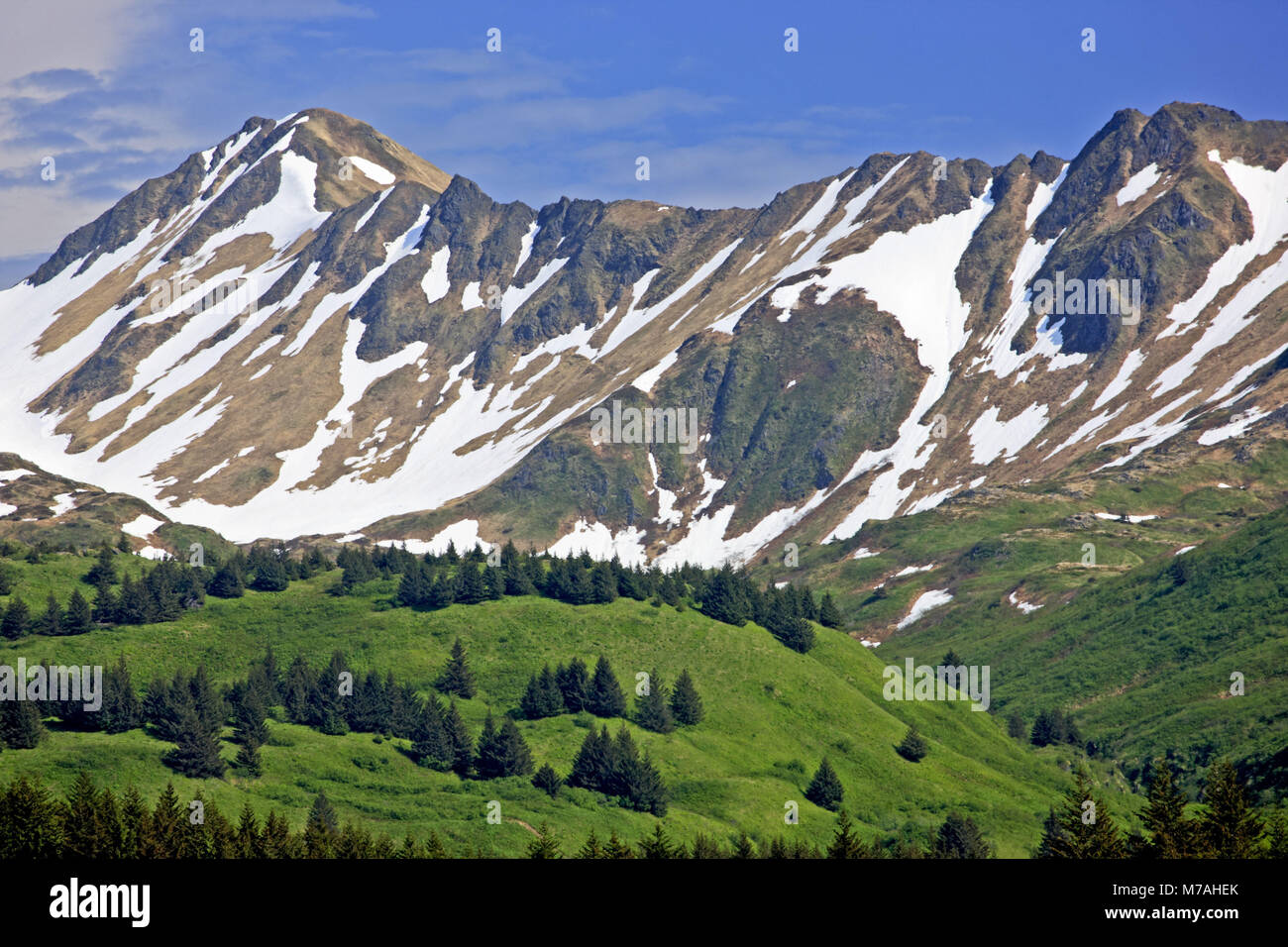North America, the USA, Alaska, Kodiac island, mountain landscape, Coast Mountains, coastal mountains, Stock Photo