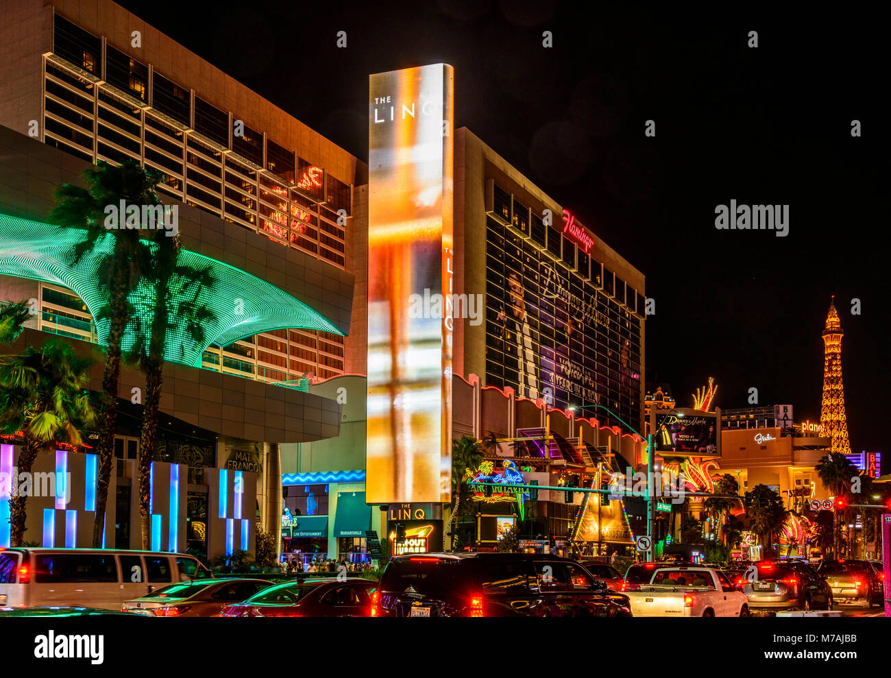 The USA, Nevada, Clark County, Las Vegas, Las Vegas Boulevard, The Strip, The Linq, entrance Stock Photo