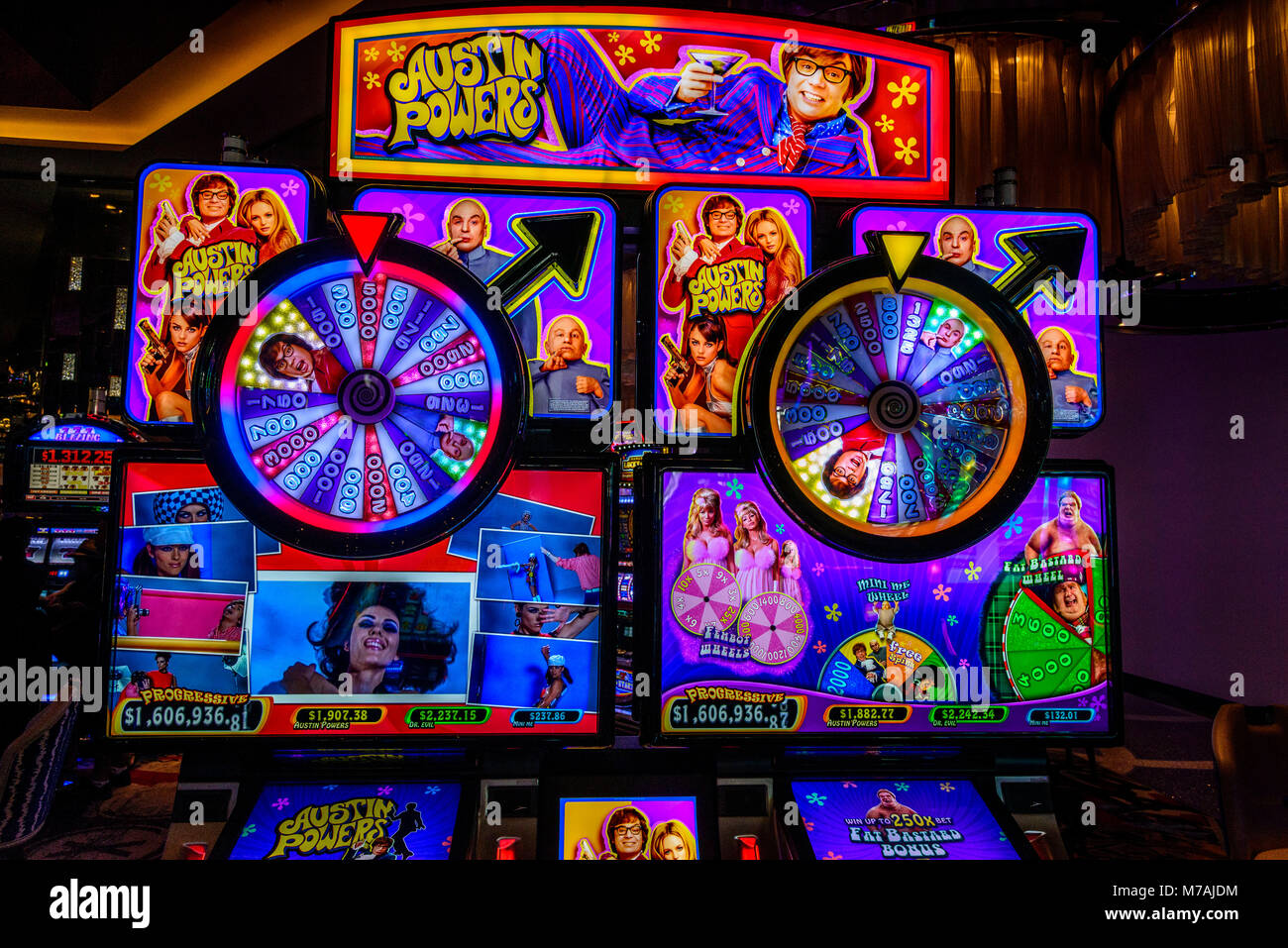The USA, Nevada, Clark County, Las Vegas, Las Vegas Boulevard, The Strip, gaming machine Stock Photo