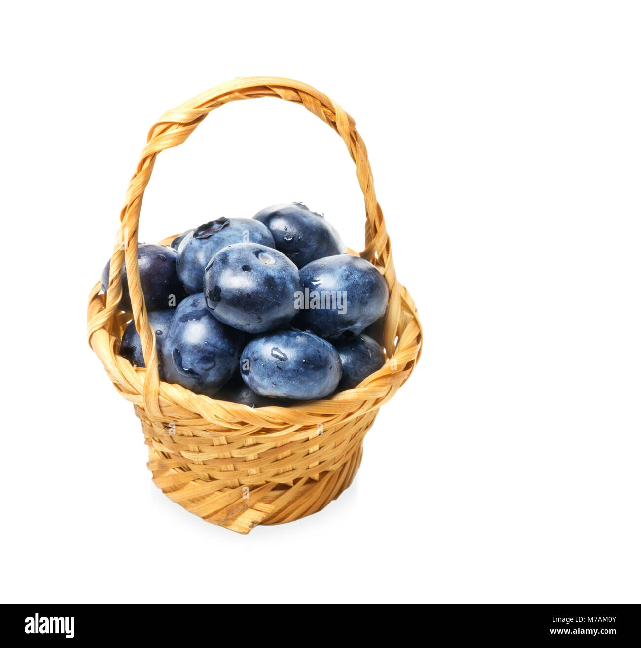 Blueberries in a basket Stock Photo Alamy