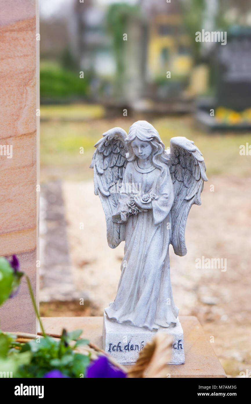 Angel on gravestone Stock Photo Alamy