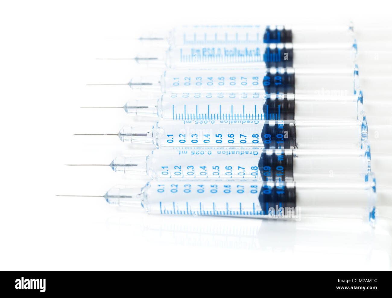 Disposable syringes, protective inoculation, vaccine Stock Photo
