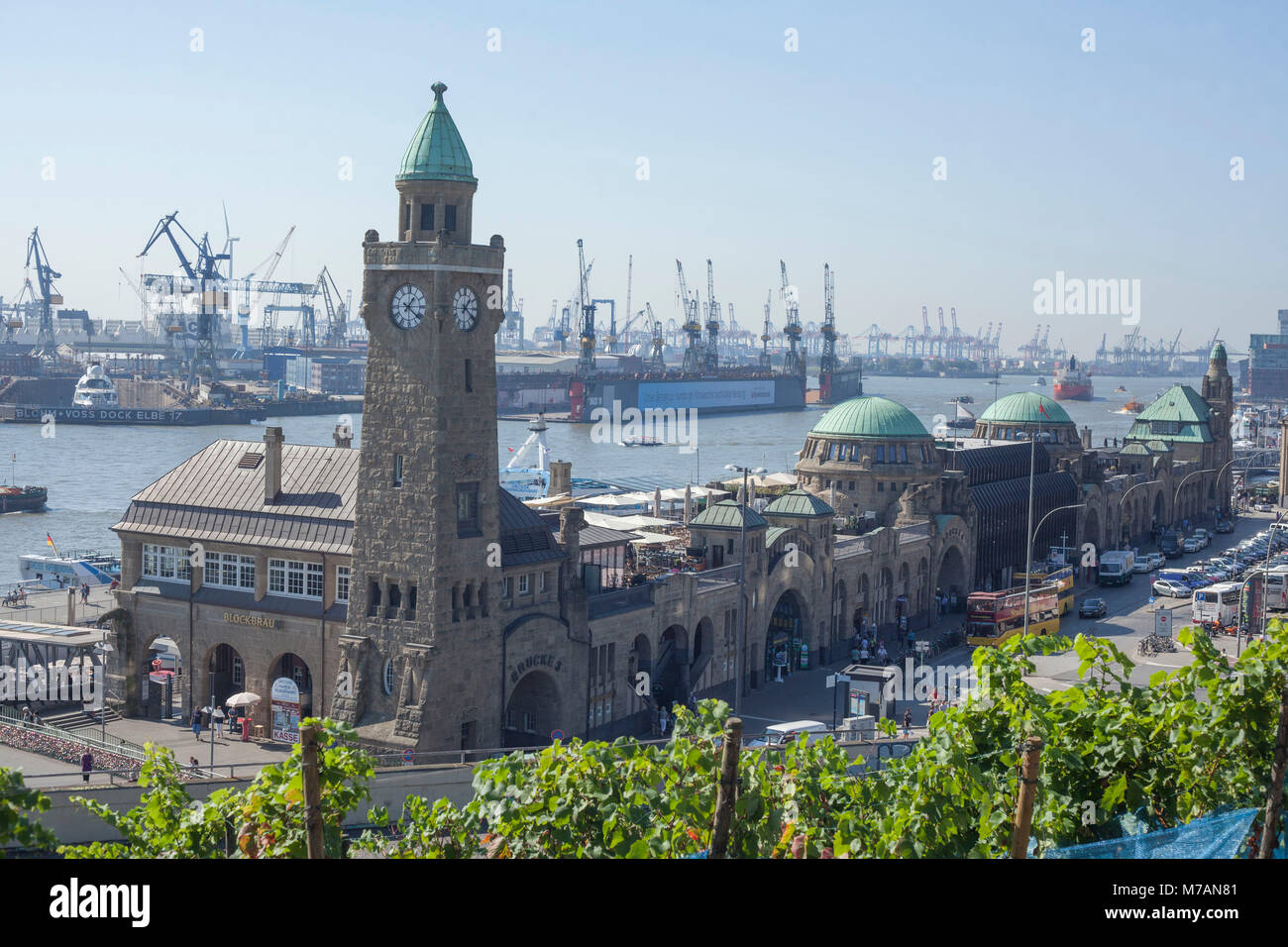 St. Pauli Piers, Hamburg, Germany, Europe Stock Photo