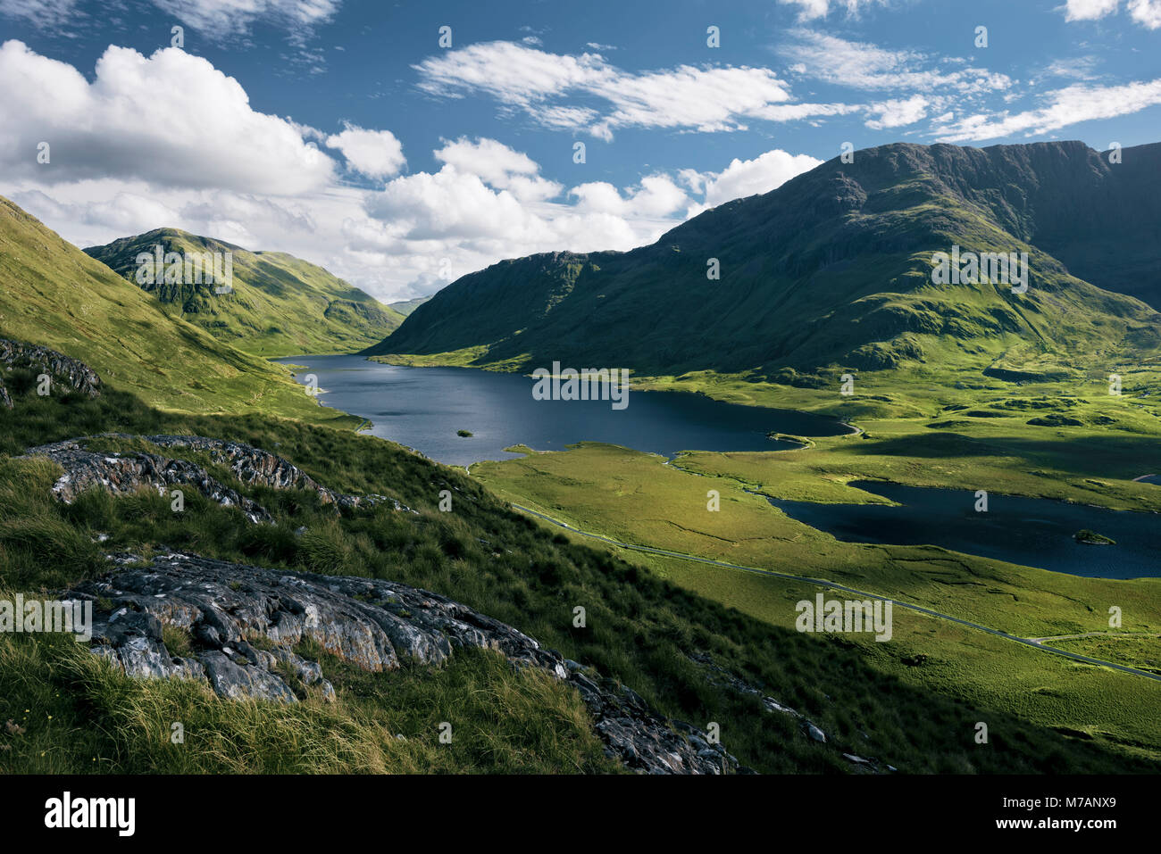 Gigantic view into the Doolough Valley, County Mayo, Ireland Stock Photo