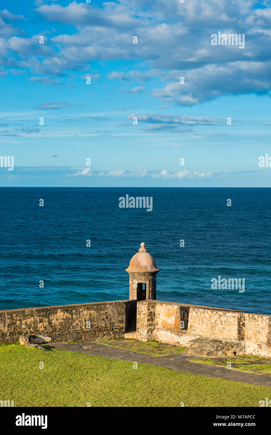 Ancient fort, Old San Juan, Puerto Rico, West Indies, Central America Stock Photo