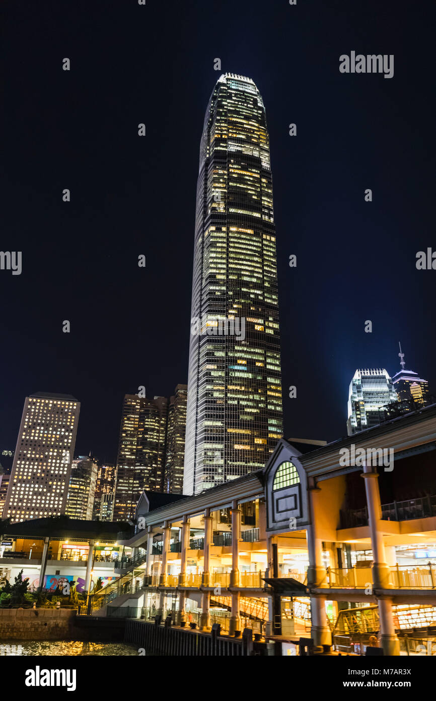 China,Hong Kong,City Skyline and International Finance Centre Building (IFC) Stock Photo
