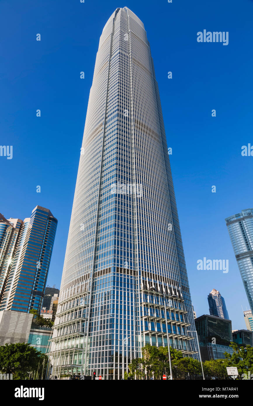 China, Hong Kong, City Skyline and International Finance Centre Building (IFC) Stock Photo